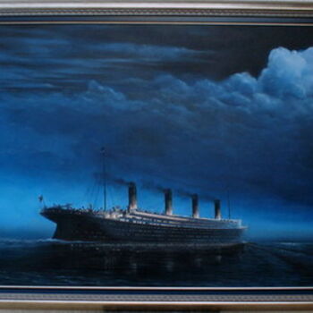 Painting titled "The Last twilight" by Mark, Original Artwork, Oil