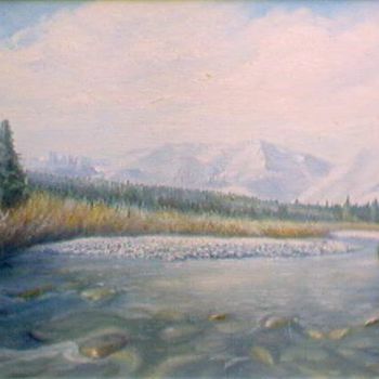 Pittura intitolato "The river KOLUBARA" da Mark, Opera d'arte originale