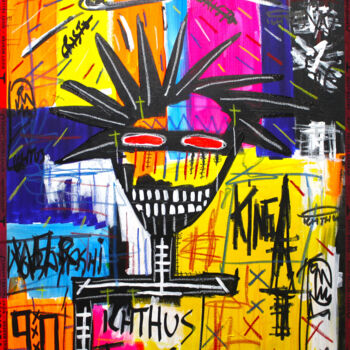 Painting titled "Street Art Revoluti…" by 0xec6d0, Original Artwork, Acrylic Mounted on Wood Stretcher frame