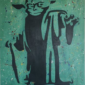 Pittura intitolato "Yoda Jour et Nuit" da 13a, Opera d'arte originale, Acrilico