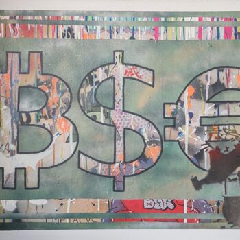 Painting titled "B$€" by 13a, Original Artwork, Acrylic