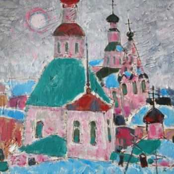 Pintura intitulada "На Спаской" por Daria Timoshkina, Obras de arte originais
