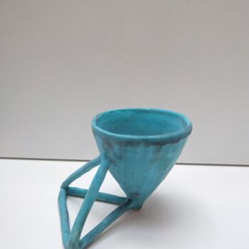 Skulptur mit dem Titel "Petite tasse2" von Melo Lu, Original-Kunstwerk, Keramik