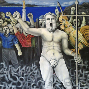 Pittura intitolato "Insurrezione messin…" da Giuseppe Taibi, Opera d'arte originale, Acrilico