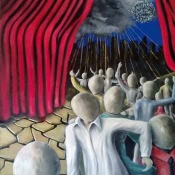 Pittura intitolato "Il Grande Regista" da Giuseppe Taibi, Opera d'arte originale, Olio