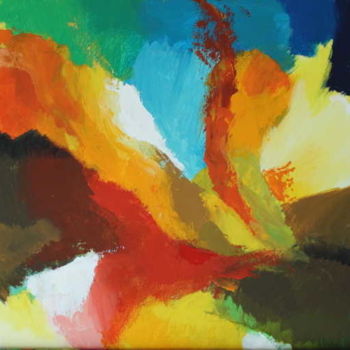 Malerei mit dem Titel "colori d'autunno 2" von Angela Mariani, Original-Kunstwerk, Acryl