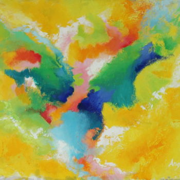 Pittura intitolato "volo" da Angela Mariani, Opera d'arte originale, Acrilico