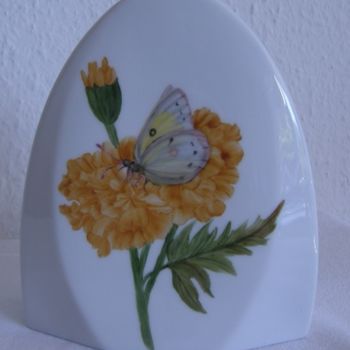 绘画 标题为“Vase papillons - fa…” 由Madeleine Golay, 原创艺术品