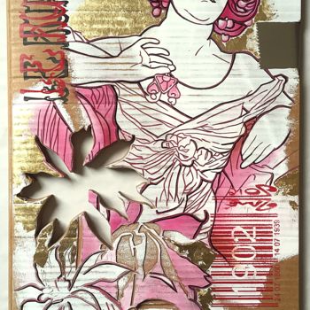 Pittura intitolato "Mucha, le rubis." da 2mé / Blondeau, Opera d'arte originale, Acrilico
