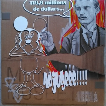 Escultura intitulada "Munch, Le cri...Mic…" por 2mé / Blondeau, Obras de arte originais, Madeira