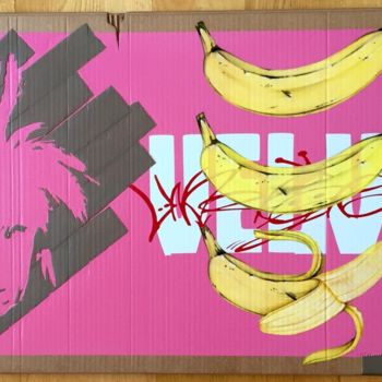 Schilderij getiteld "Warhol: Underground" door 2mé / Blondeau, Origineel Kunstwerk, Airbrush