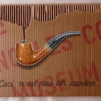 Malerei mit dem Titel "Magritte: la trahis…" von 2mé / Blondeau, Original-Kunstwerk, Airbrush