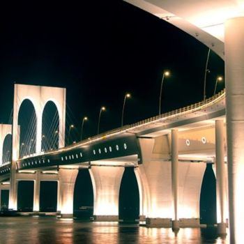 摄影 标题为“西湾大桥3” 由干文 刘, 原创艺术品