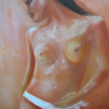 Painting titled ""Candide Nudité"" by Martine Decamps, Original Artwork