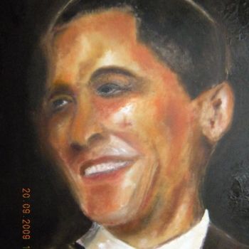 Peinture intitulée ""président"" par Martine Decamps, Œuvre d'art originale