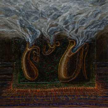 「(сладкий дым кальян…」というタイトルの絵画 Юрий Тюхによって, オリジナルのアートワーク, オイル