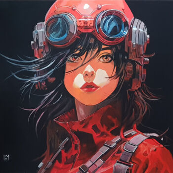 Pintura titulada "Steam girl 2" por Laurent Martin, Obra de arte original, Acrílico