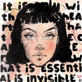 Картина под названием "WHAT IS ESSENTIAL I…" - Marina Ogai, Подлинное произведение искусства, Масло