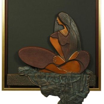Peinture intitulée "Jeune fille assise" par Daniel P Simard, Œuvre d'art originale