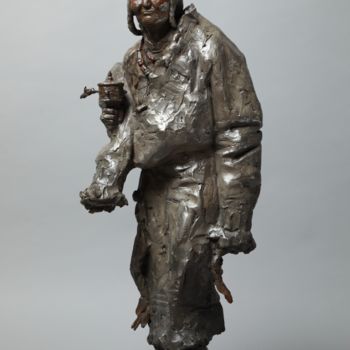 Escultura intitulada "冈仁波齐之二" por Shuai Wang, Obras de arte originais, Bronze