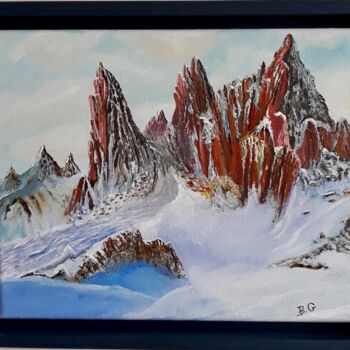 Peinture intitulée "hautes montagnes" par Bernard Golay, Œuvre d'art originale, Acrylique