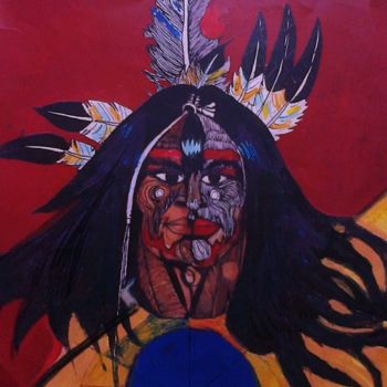 Dibujo titulada "Indiano" por Fernando Forgiero, Obra de arte original, Tinta