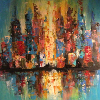Картина под названием "Рассвет" - Ната Козина, Подлинное произведение искусства, Акрил