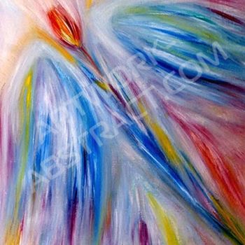 Painting titled "The Holy Name of Be…" by Maria Skrebtsova, Original Artwork, Oil