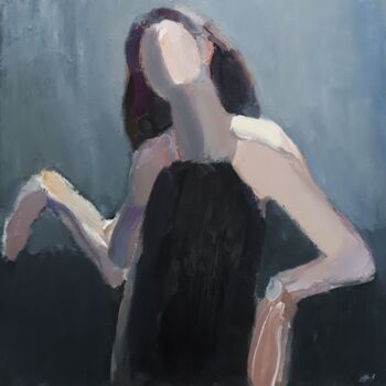 Картина под названием "Abstract figure on…" - Алексей Никольский, Подлинное произведение искусства, Масло