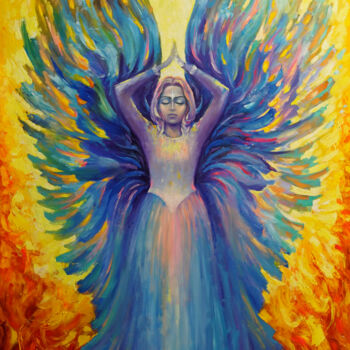 Картина под названием "Раскрой свои крылья" - Valeriy Novikov, Подлинное произведение искусства, Масло