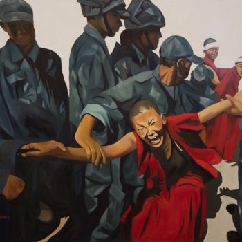 Картина под названием "We want freedom for…" - Aleksandra Miller, Подлинное произведение искусства, Масло