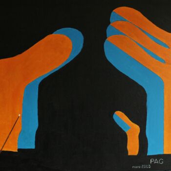 Painting titled "Saga famliale des a…" by Paul Aguie, Original Artwork, Acrylic Mounted on Wood Stretcher frame