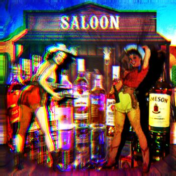 数字艺术 标题为“Saloon 2 Promille” 由Michael Müller, 原创艺术品, 2D数字工作