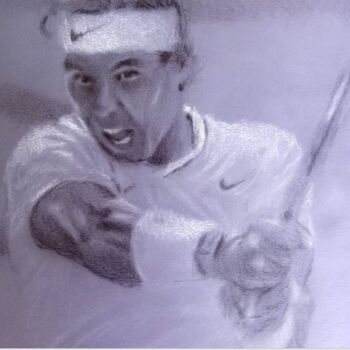 Drawing titled "Rafa" by Pol Soupe, Original Artwork, Pencil