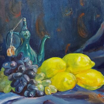 Peinture intitulée "Лимоны Востока" par Nataliia Kachanova, Œuvre d'art originale, Huile
