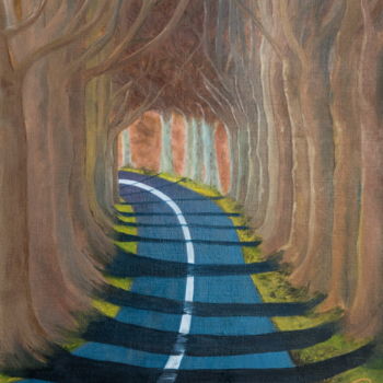 Картина под названием "“Eternal journey”" - Arina Khlebnikova, Подлинное произведение искусства, Масло Установлен на Деревян…