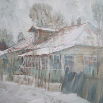 Painting titled "Дом №4" by Aleksei Avakumov, Original Artwork, Oil