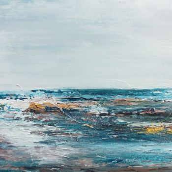 Картина под названием "Horizon" - Annabelle B., Подлинное произведение искусства, Акрил Установлен на Деревянная рама для но…