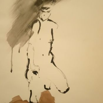 Peinture intitulée "Croquis" par Annabelle B., Œuvre d'art originale, Encre