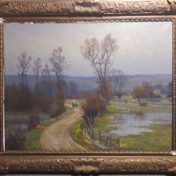 Painting titled "Pacy Sur Eure" by A. Coignard, Original Artwork