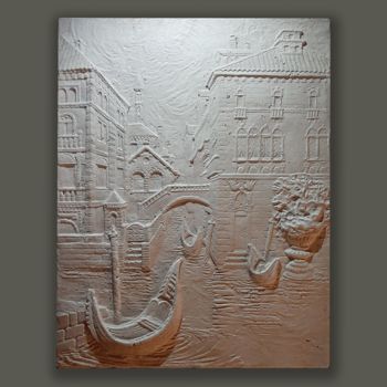 Sculpture intitulée "bas-relief panel" par Alexandr Belov, Œuvre d'art originale, Plâtre