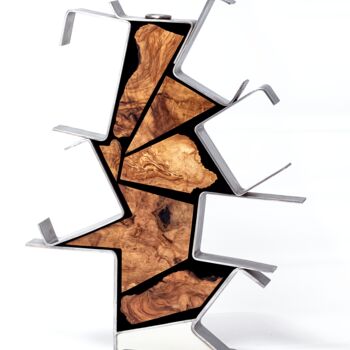 Sculpture titled "creare-giocare V2" by A-Design-A, Original Artwork, Stainless Steel