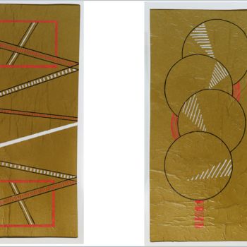Collages intitolato "2è série deux colla…" da Kerthiau, Opera d'arte originale, Collages