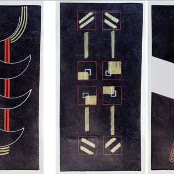 Κολάζ με τίτλο "Kerthiau-trois coll…" από Kerthiau, Αυθεντικά έργα τέχνης, Κολάζ