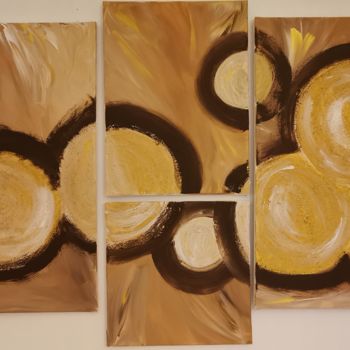 Malerei mit dem Titel "Die Kreise" von Anastasia Dottai, Original-Kunstwerk, Acryl