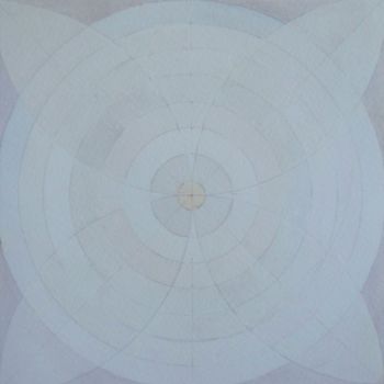 Картина под названием "Circle III" - Anna Jannack, Подлинное произведение искусства, Акварель