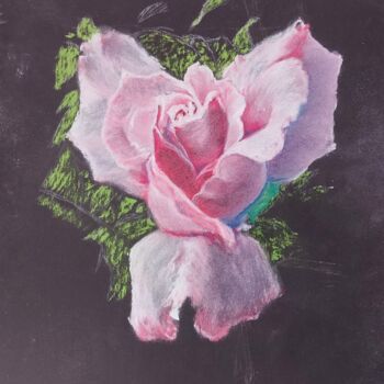 Рисунок под названием "Роза из Сибири" - Александр Хабло, Подлинное произведение искусства, Пастель