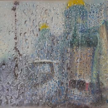 Dibujo titulada "Дождь в С - Петербу…" por Aleksandr Khablo, Obra de arte original, Pastel