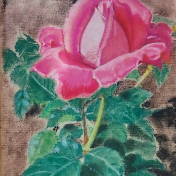 Рисунок под названием "Роза в Сибири" - Александр Хабло, Подлинное произведение искусства, Пастель