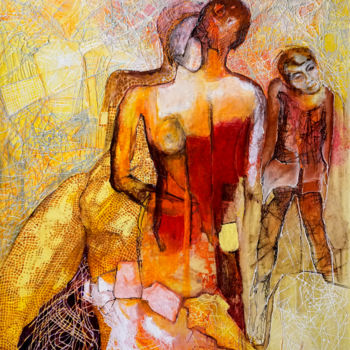 Painting titled "Być może" by Anna Lupa-Suchy, Original Artwork, Oil